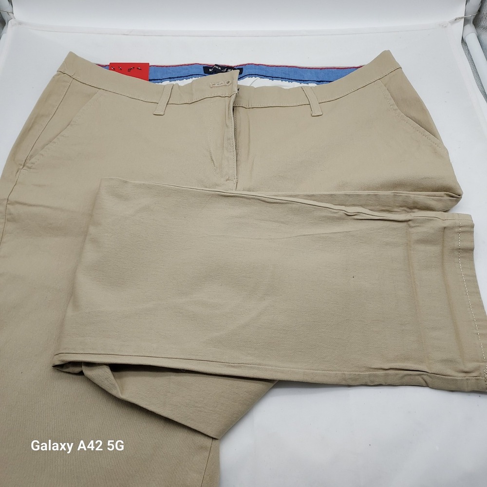 Nautica Jeans Co Womens Khaki Chino Pants Stretch Straight Leg NJ4150001 Tan 8